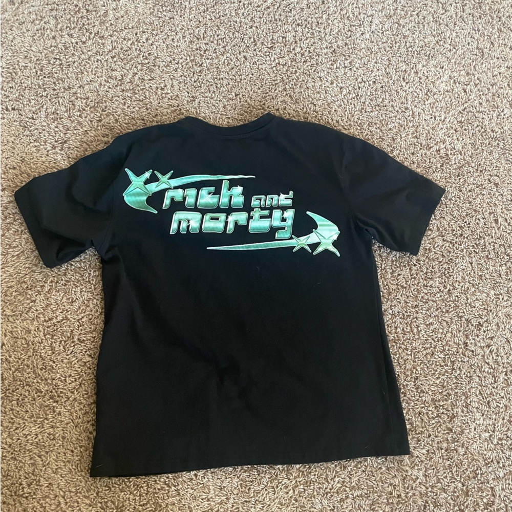 Black T-Shirt with Green Graphic